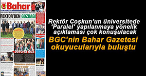 BGC'NİN BAHAR GAZETESİ YAYINDA...