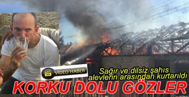 YUMRUKAYA'DA YÜREKLERİ DAĞLAYAN YANGIN