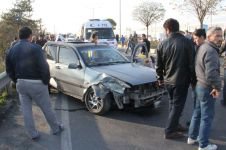 GÜVERCİNE ÇARPMAMAK İÇİN KAZA YAPTI
