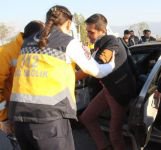 GÜVERCİNE ÇARPMAMAK İÇİN KAZA YAPTI