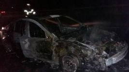 OTOMOBİL ALEV ALEV YANDI