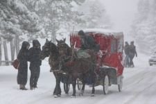 ABANT BEYAZ GELİNLİĞİNİ GİYDİ