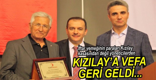 KIZILAY'DAN ESKİ VE YENİ YÖNETİCİLERE VEFA