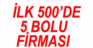 İLK 500'DE 5 FİRMAMIZ YER ALDI