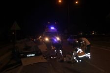 OTOMOBİL DEFALARCA TAKLA ATARAK TERS DÖNDÜ
