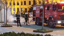 POLİSE KIZIP MOTOSİKLETİNİ YAKTI