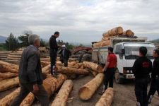 SÜRÜCÜ TOMRUKLARIN ALTINDA KALDI