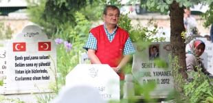 YÜZLERCE KİŞİ ŞEHİTLERİMİZE DUA ETTİ
