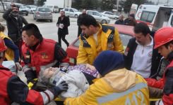 BAHÇE DUVARINA ÇARPARAK DURABİLDİ