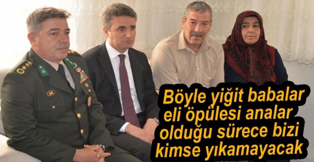 ŞEHİDİMİZİN AİLESİNE ANLAMLI ZİYARET