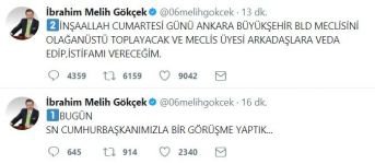 GÖKÇEK İSTİFA İÇİN TARİH VERDİ...