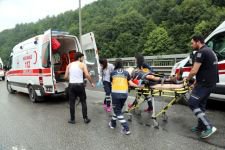 MOTOR YERİNDEN ÇIKTI, ARAÇ 50 METRE KAYDI