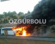 OTOBÜS ALEV ALEV YANDI