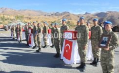 ŞEHİTLERİMİZ MEMLEKETLERİNE UĞURLANDI