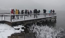 ABANT BEYAZ GELİNLİĞİ GİYDİ