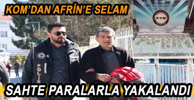 BİN 400 TL'LİK SAHTE PARAYLA YAKALANDI