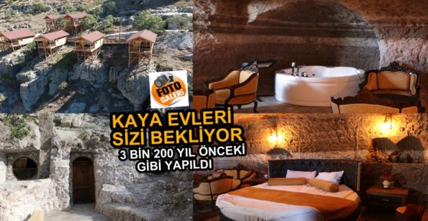 KAYA EVLERİNİ MİSAFİRLERİNİ BEKLİYOR