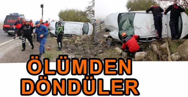 TAKLA ATAN OTOMOBİLDE ÖLÜMDE DÖNDÜLER