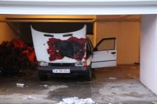 KAPALI GARAJDA ARAÇ YANGINI