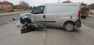 MOTOSİKLET SÜRÜCÜSÜ ÖLÜMDEN DÖNDÜ