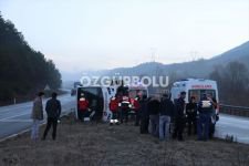 OTOBÜS DEVRİLDİ, 10 KİŞİ YARALANDI