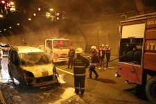 TÜNELİN İÇİNDEYKEN ALEV ALEV YANDI