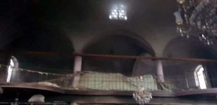 YANAN CAMİ BÜYÜK HASAR GÖRDÜ