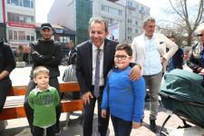BAŞKAN TANJU ÖZCAN'A SEVGİ SELİ