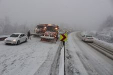 BOLU DAĞI'NDA ULAŞIM KAPANIP AÇILIYOR