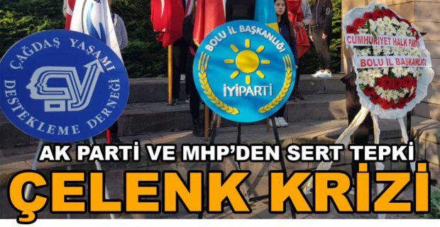 ANMA TÖRENİNDE ÇELENK KRİZİ...