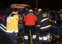 FECİ KAZADA 9 KİŞİ YARALANDI
