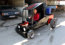HURDA MALZEMELERİNDEN KENDİ OTOMOBİLİNİ YAPTI