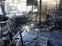 İŞÇİLERİN KALDIĞI KONTEYNER YANDI !