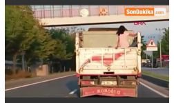 KAMYON KASASINDA TEHLİKELİ YOLCULUK