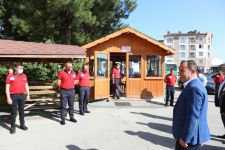 BAŞKAN ÖZCAN İTFAİYECİLERİ ZİYARET ETTİ