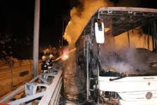 CENAZEYE GİDERKEN ALEV ALEV YANDI!