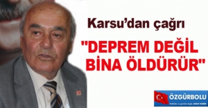 "DEPREM DEĞİL BİNA ÖLDÜRÜR"