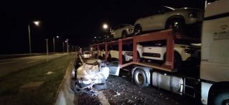 FRENİ PATLAYAN KAMYON 8 ARACI BİÇTİ