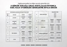 HALK OTOBÜSLERİ ÇALIŞACAK