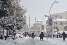 KENT MERKEZİ  BEMBEYAZ OLDU