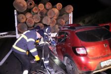 TOMRUK YÜKLÜ KAMYONA ÇARPTI !