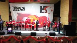 15 TEMMUZ TÖRENİNDE HEM HÜZÜN HEM COŞKU