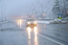 BOLU DAĞI'NA KAR GELDİ