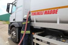 BOLU'DA MAZOT YÜKLÜ TANKERDE YANGIN ÇIKTI