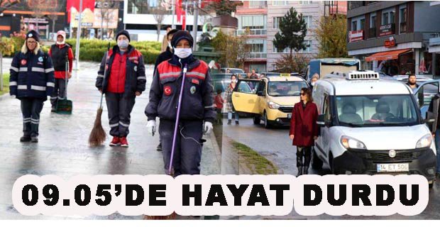 BOLU'DA SAAT 09.05'DE HAYAT DURDU