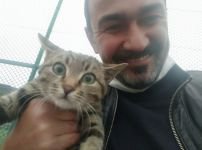 ÇÖP KONTEYNERİNE ATILAN KEDİYİ BELEDİYE EKİPLERİ KURTARDI