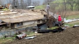 FIRTINA CAMİNİN MİNARESİNİ YIKTI