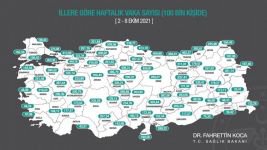İLLERE GÖRE HAFTALIK VAKA SAYILARI AÇIKLANDI