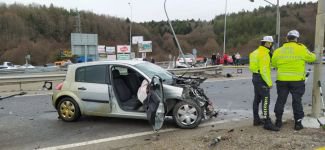 ABANT KAVŞAĞI'NDA KORKUNÇ KAZA