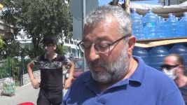 TANJU ÖZCAN'A SUYLA PROTESTO DENEMESİ